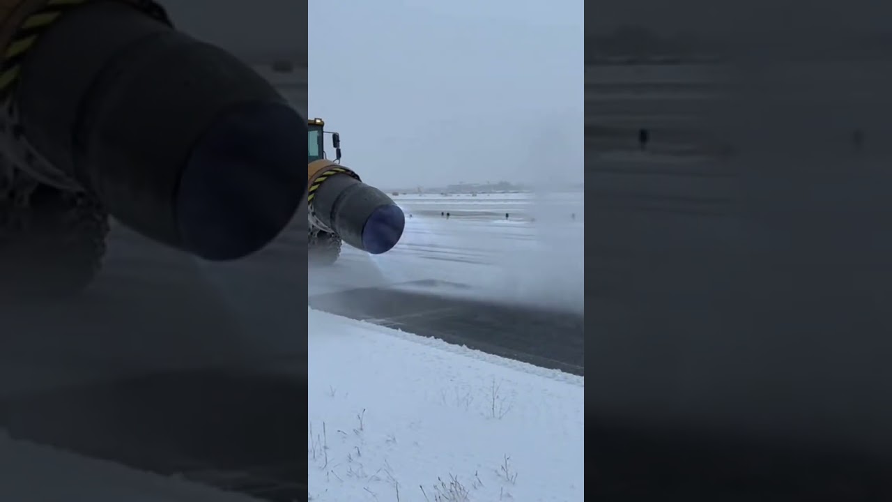 A jet engine&hellip; used as a snowblower. #snowremoval #foundfootage