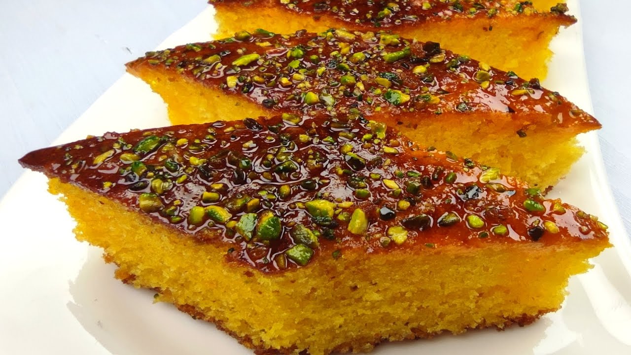 طرز تهیه کیک باقلوا شامی ،به همراه آموزش شربت مخصوص کیک به سبک قنادی ها