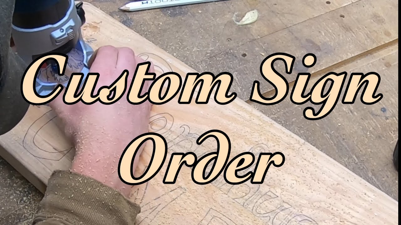 Making a custom wooden sign .