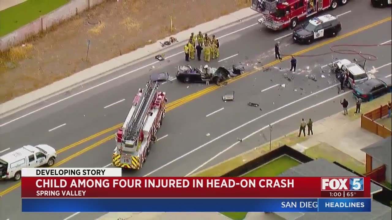 Child, 3 Others Hurt In Head-On Crash In Spring Valley