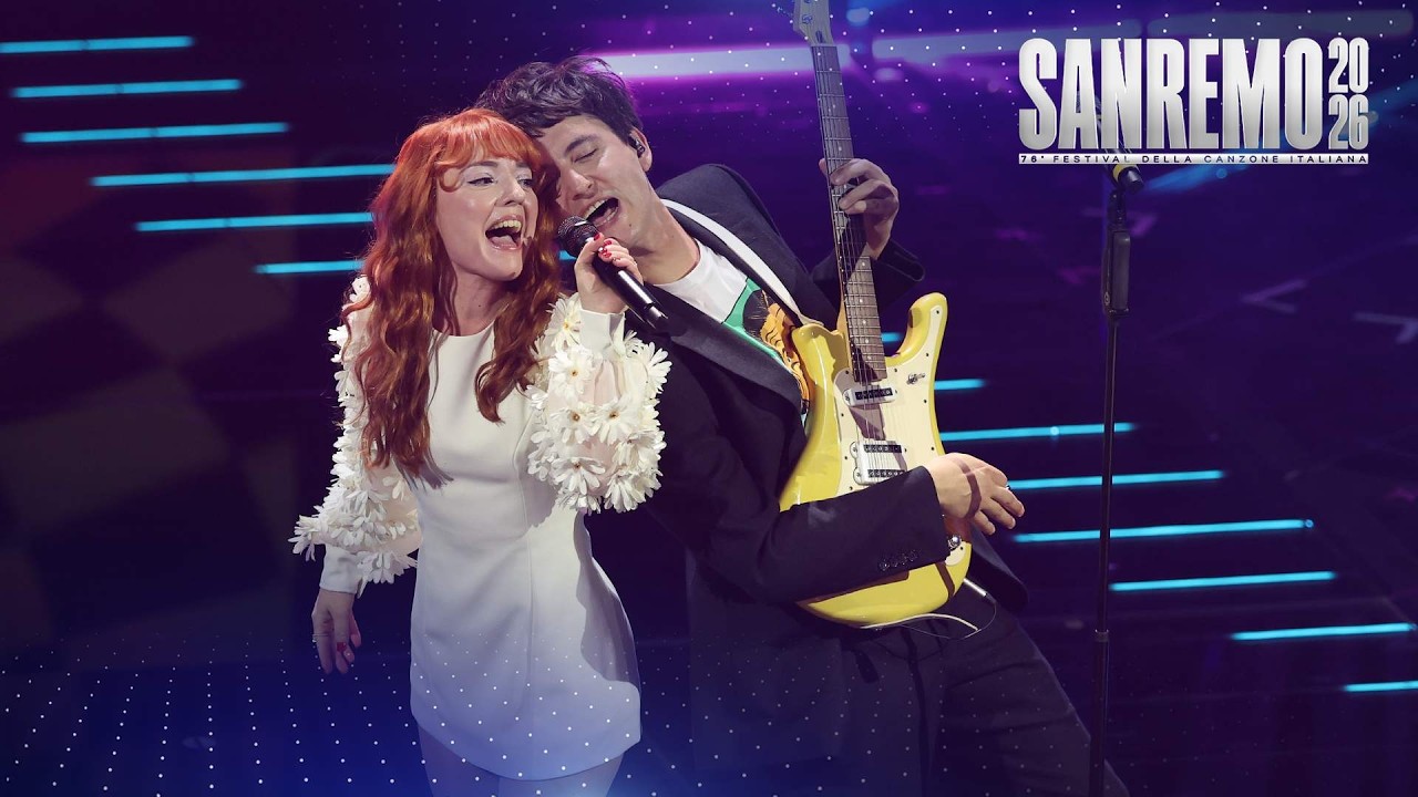Sanremo 2026 - Maria Antonietta & Colombre di pezza cantano La felicità e basta