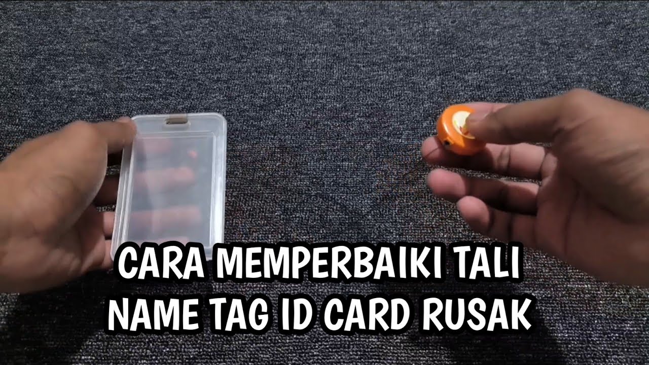 CARA MEMPERBAIKI ROLL KABEL KARTU IDENTITAS NAME TAG ID CARD | RETRACTABLE ID CARD HOLDER