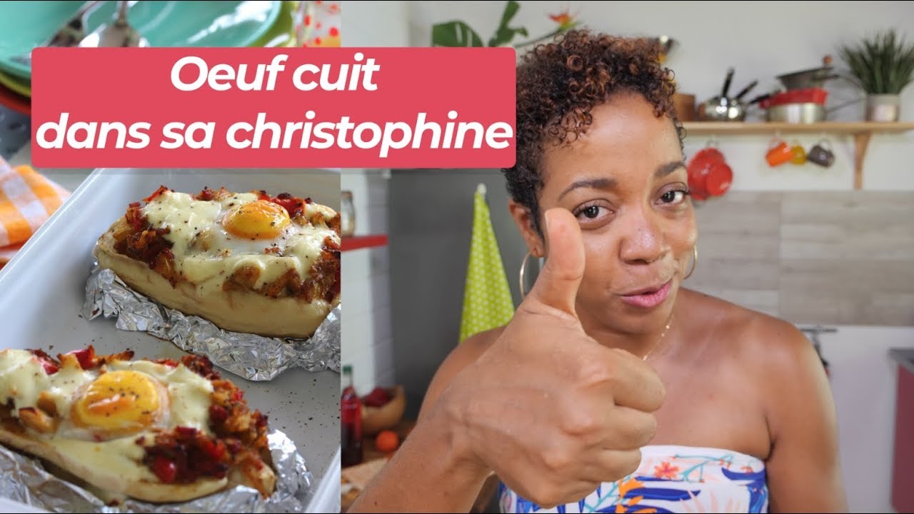 Oeuf cuit dans sa Christophine (chouchou, chayotte)