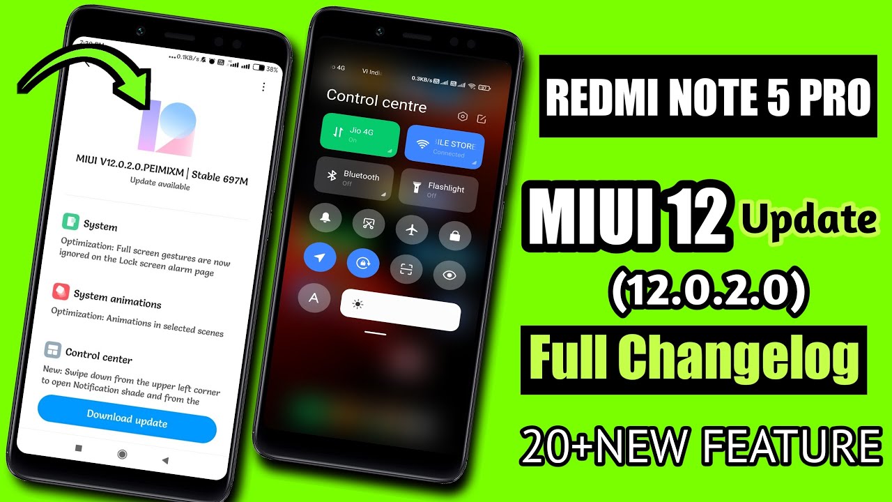 Redmi Note 5 Pro MIUI 12.0.2.0 New Update Full Changelog | Redmi Note 5 Pro MIUI 12