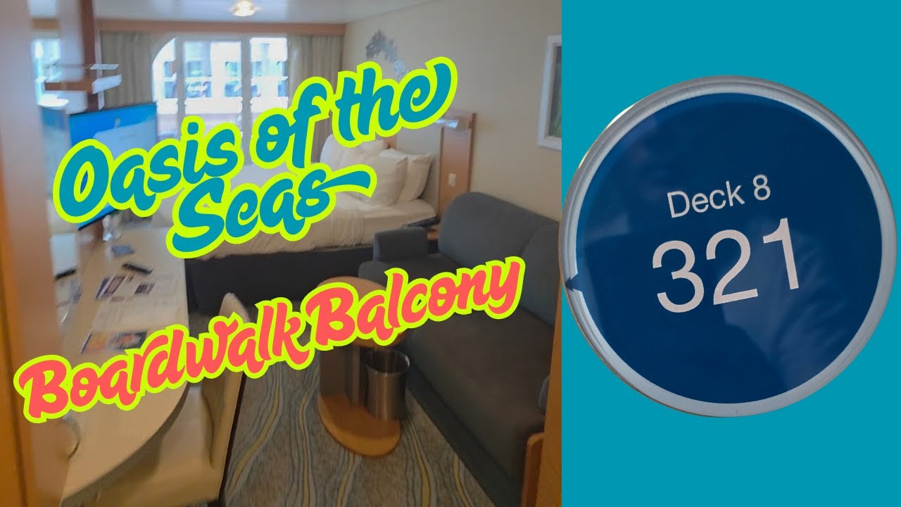 Royal Caribbean Oasis of the Seas Room 8321 Boardwalk Balcony Tour!!