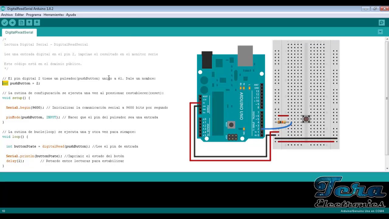 Ejemplo Arduino #5: Read Digital Serial - Lectura Digital Serial | Explicado y Traducido