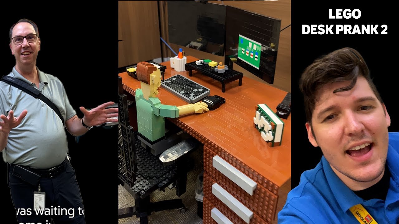 LEGO Desk Prank #2 [Full Compilation]