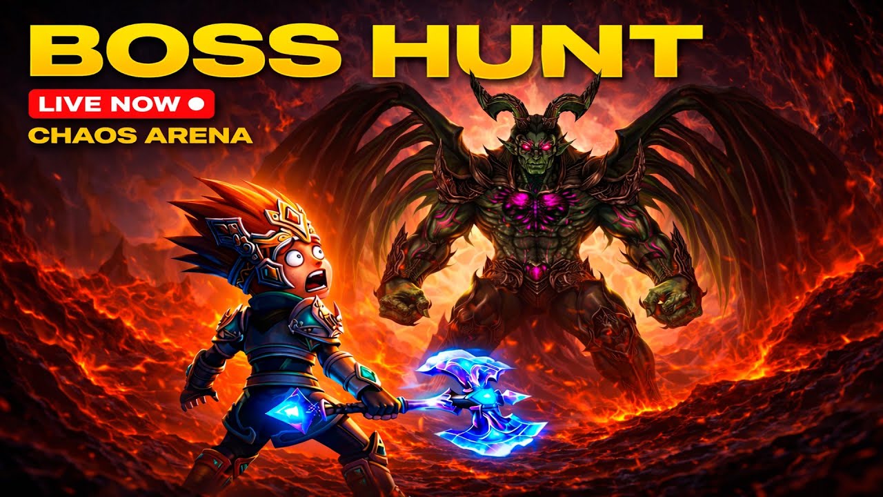 LIVE ON🔴⚔️ Boss Hunt e Chaos Arena !exitlag !loja !points !recrut
