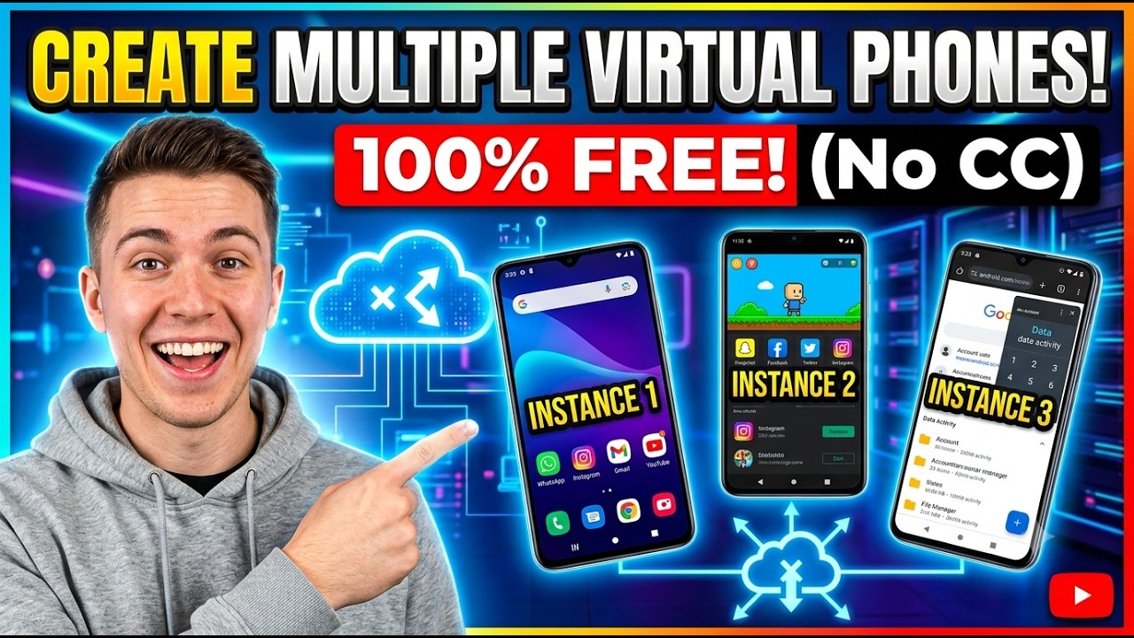 How to Create Multiple Cloud Virtual Phones for Free | Create UNLIMITED Free Cloud Virtual Phones!