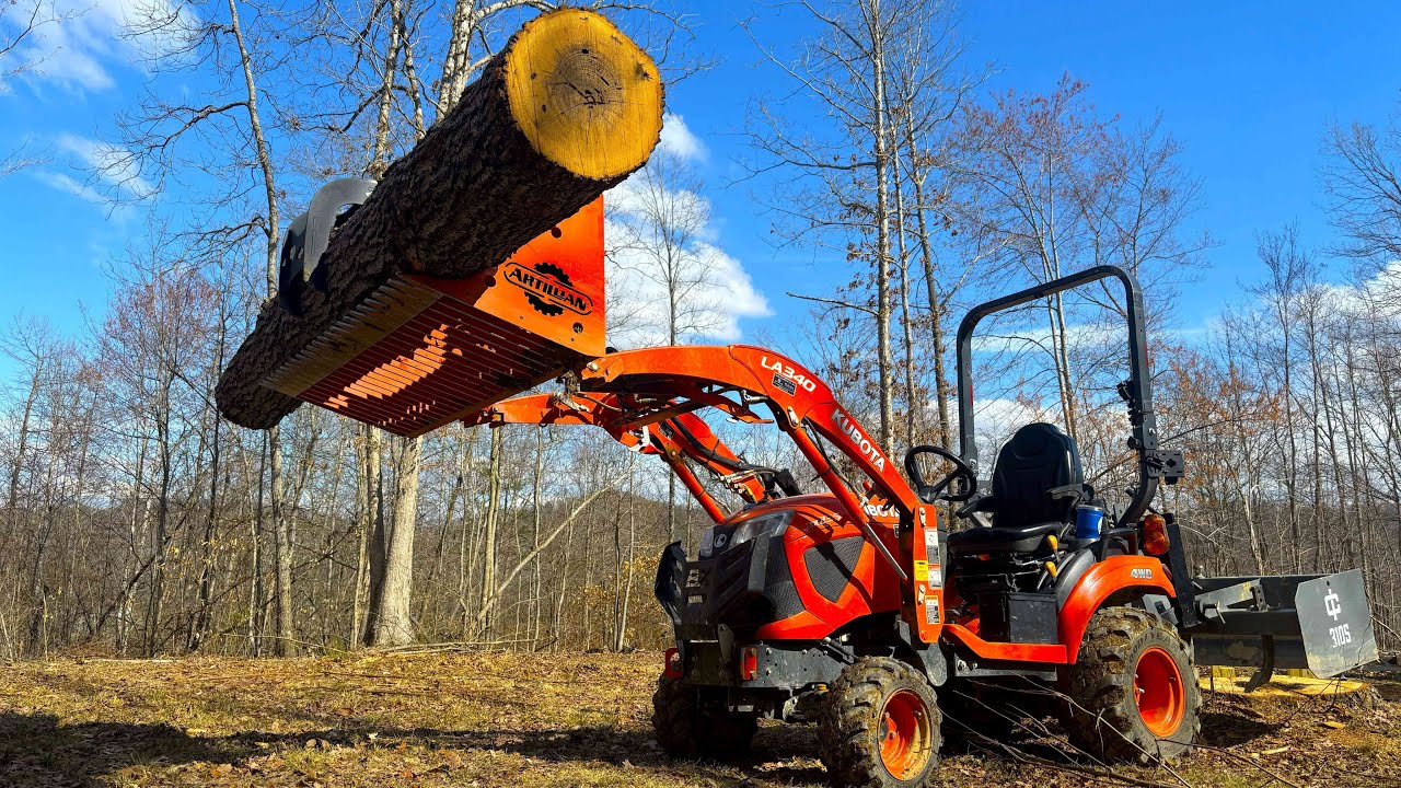 The Artillian Rock Bucket and Grapple is Amazing on the Kubota BX!