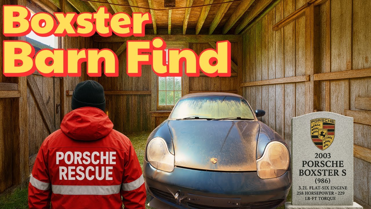 BARN find rescue ABANDONED Porsche 986 Boxster S 