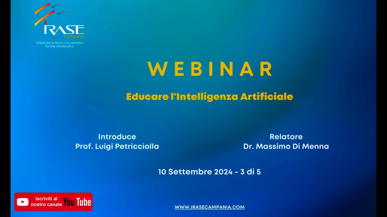 Educare l'intelligenza artificiale (10 Settembre 2024)