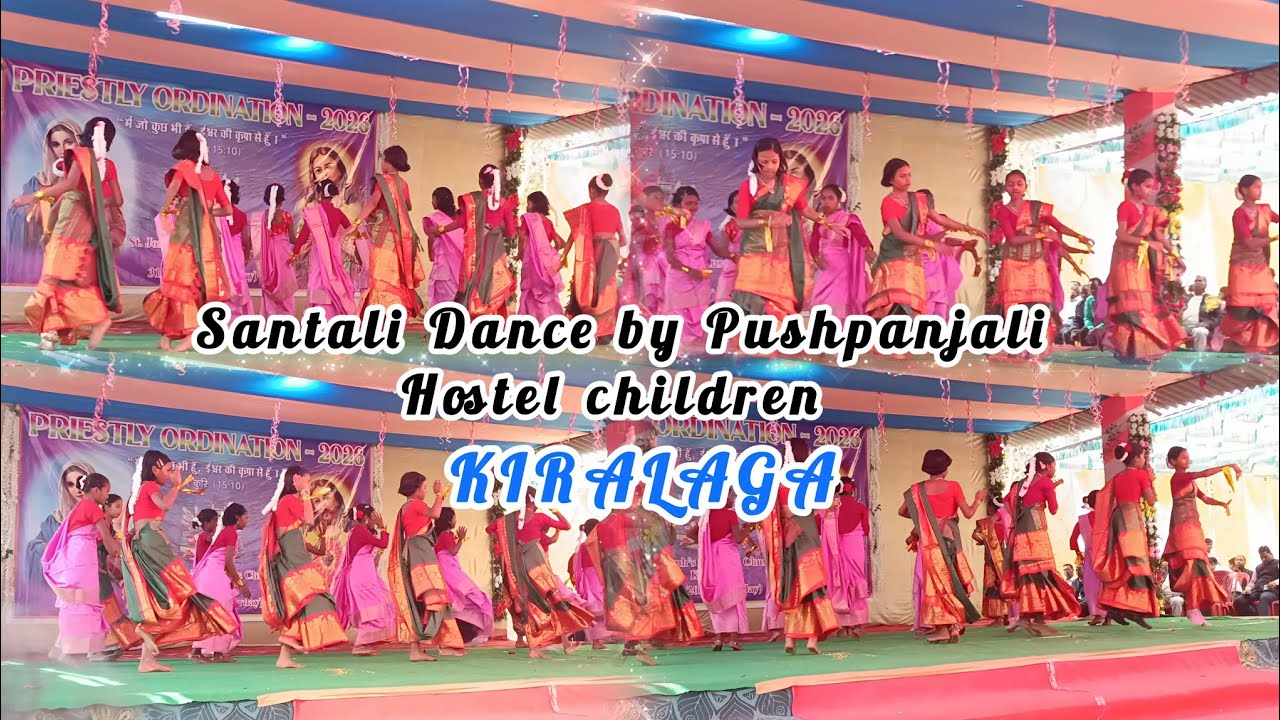 Santali dance  by hostel children in Priest Ordination Kiralaga Parish 2026 #dancevideo#santalisong 