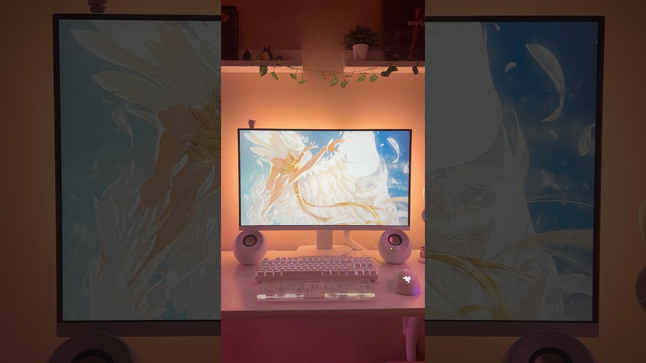 putting up my govee monitor gaming lights ☀️