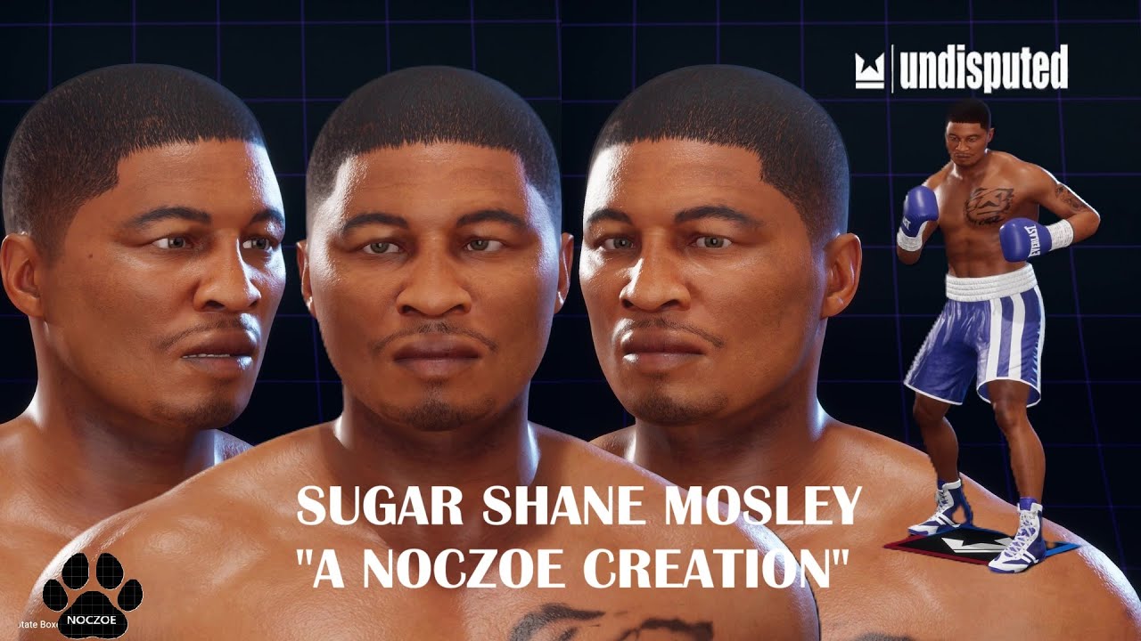 UNDISPUTED BOXING - SUGAR SHANE MOSLEY - FACE CREATION!!!!!