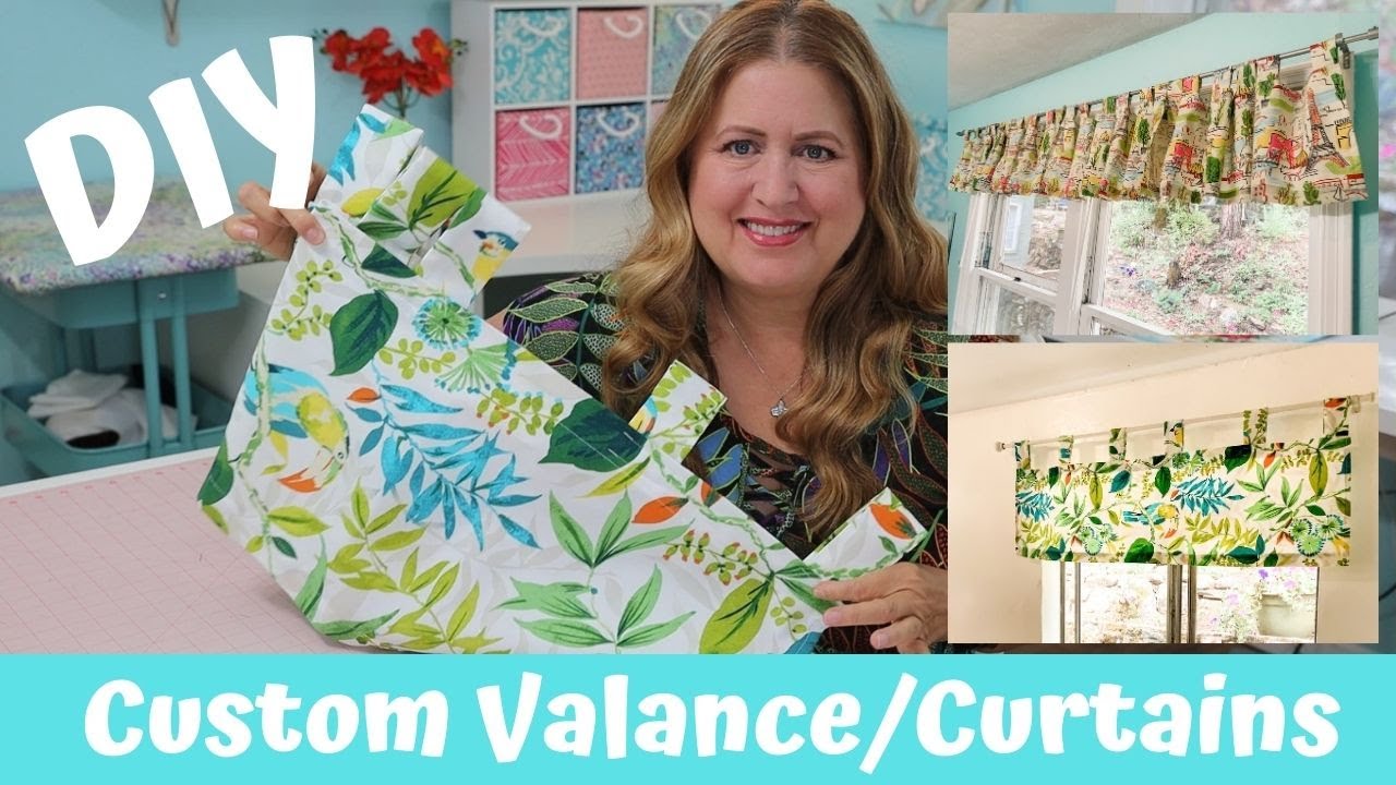 DIY How to make Valances Curtains with tabs