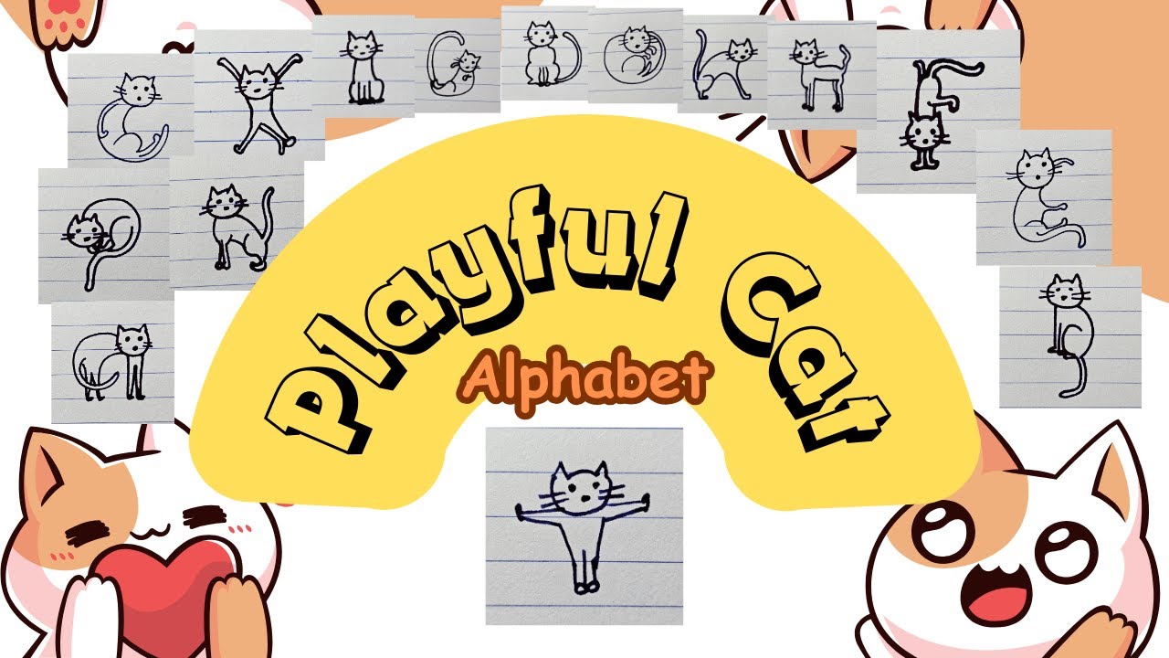 Playful Cat Alphabet - Majohn Glass Dip Pen