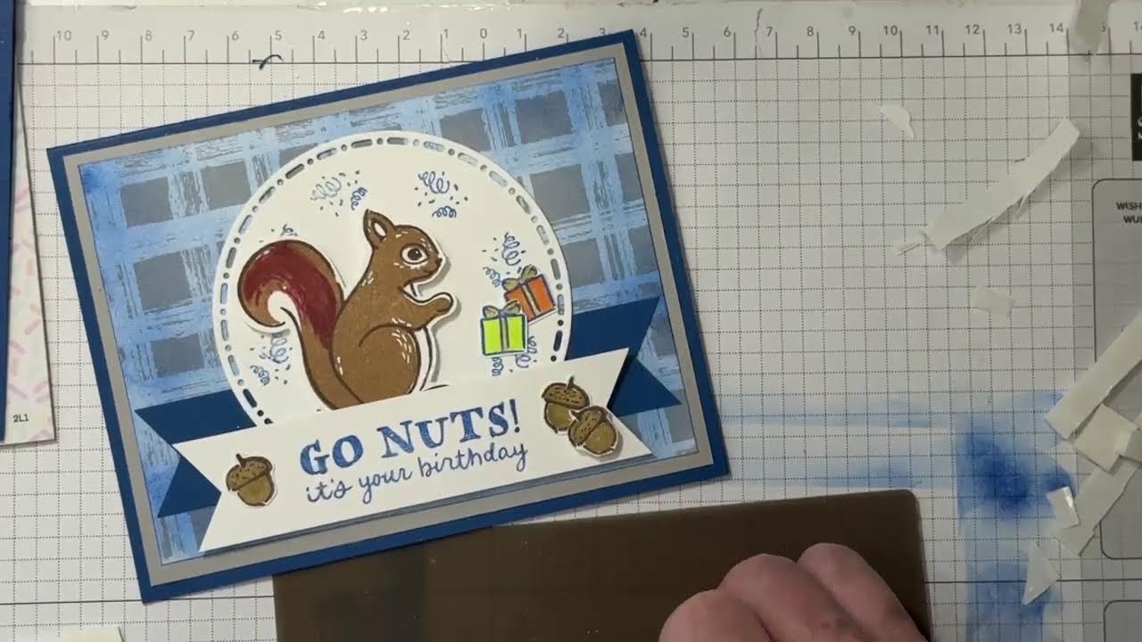 A cute Squirrel birthday card and Easter class info! 2/27/26