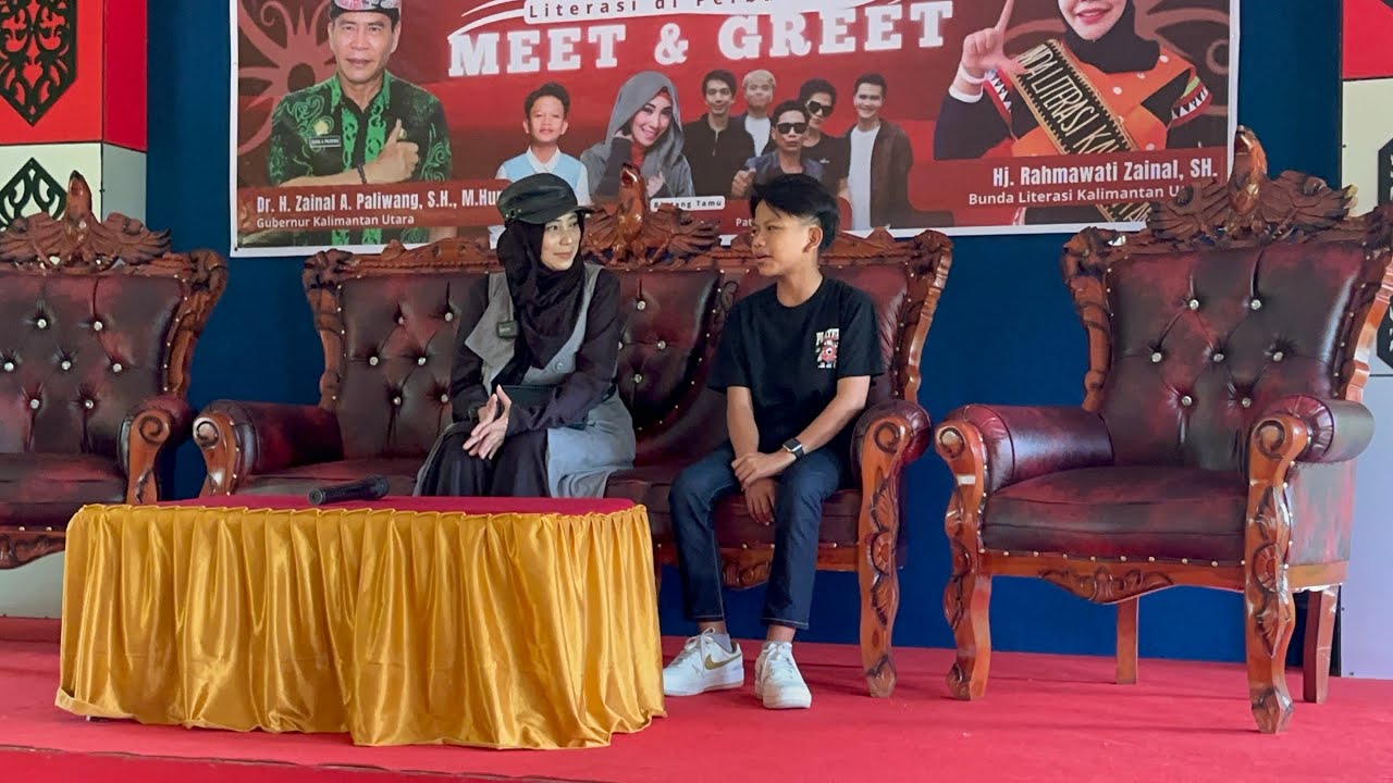 FAREL PRAYOGA DAN TEH INKA CRISTIE MEET AND GREET DI SMA 1 SEBATIK KALIMANTAN UTARA