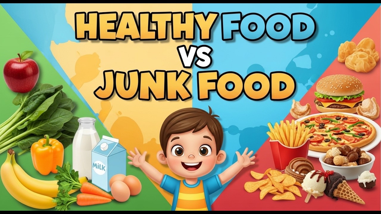 Healthy Food vs Junk Food | Good Food and Bad Food | Healthy Eating Habits | Good Food vs Bad Food
