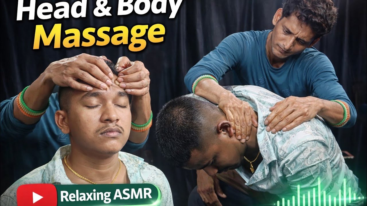 Intense Shoulder & Neck Deep Head  Massage ASMR 💆‍♂️ Best Indian Barber Sleep In 5 Minutes 