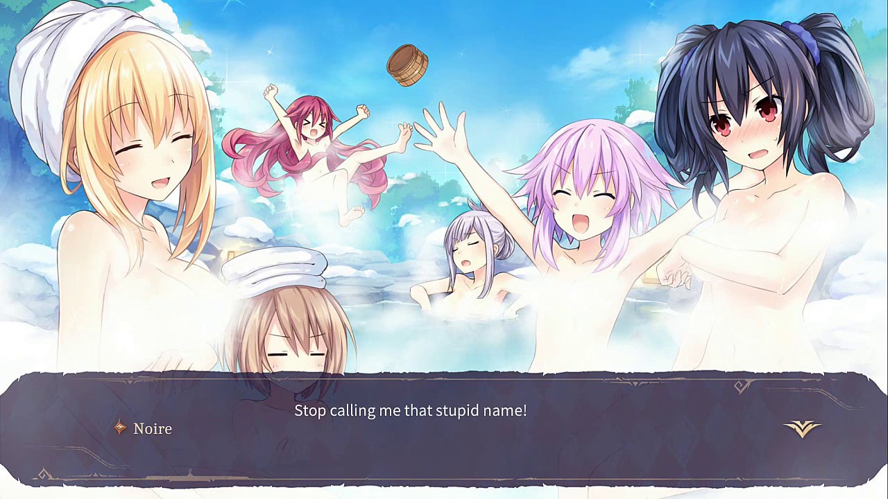 Super Neptunia RPG Post-Game Hot Springs scene (PS4)