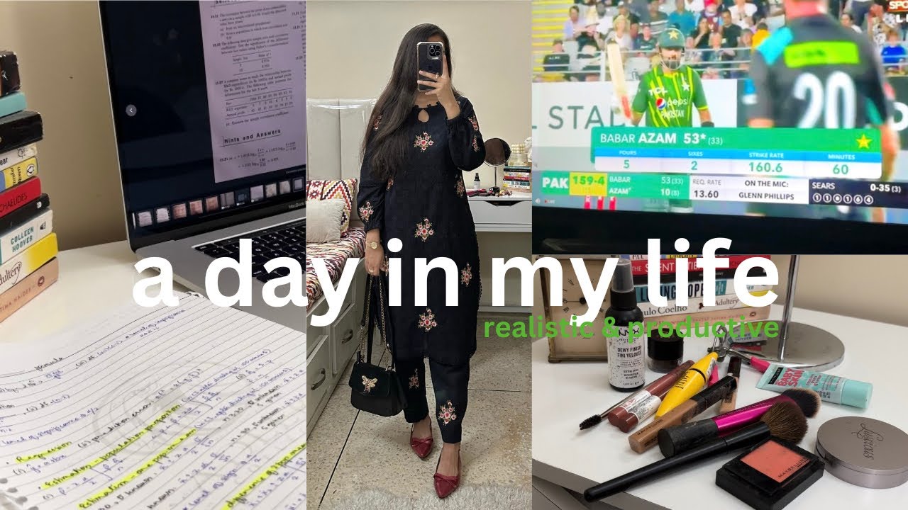 a DAY in my life | pak vs nz, cooking, ootd, studying for finals