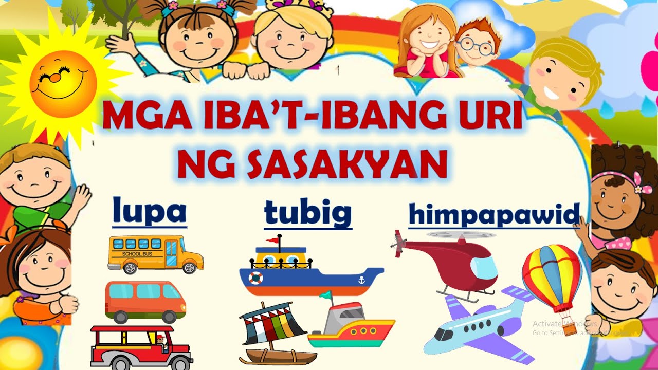 MGA IBA'T IBANG URI NG SASAKYAN na UMAANDAR sa LUPA, TUBIG at HIMPAPAWID