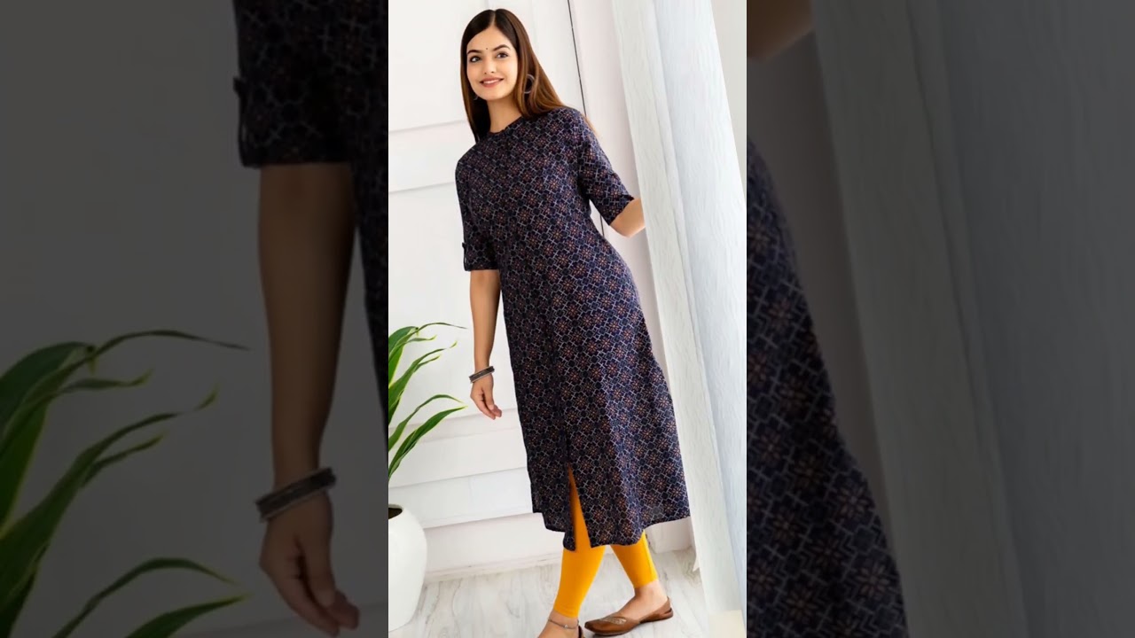 Aline kurti design| cotton Aline kurti #alinekurti#officewear#kurtidesign #shortsvideo #officelook