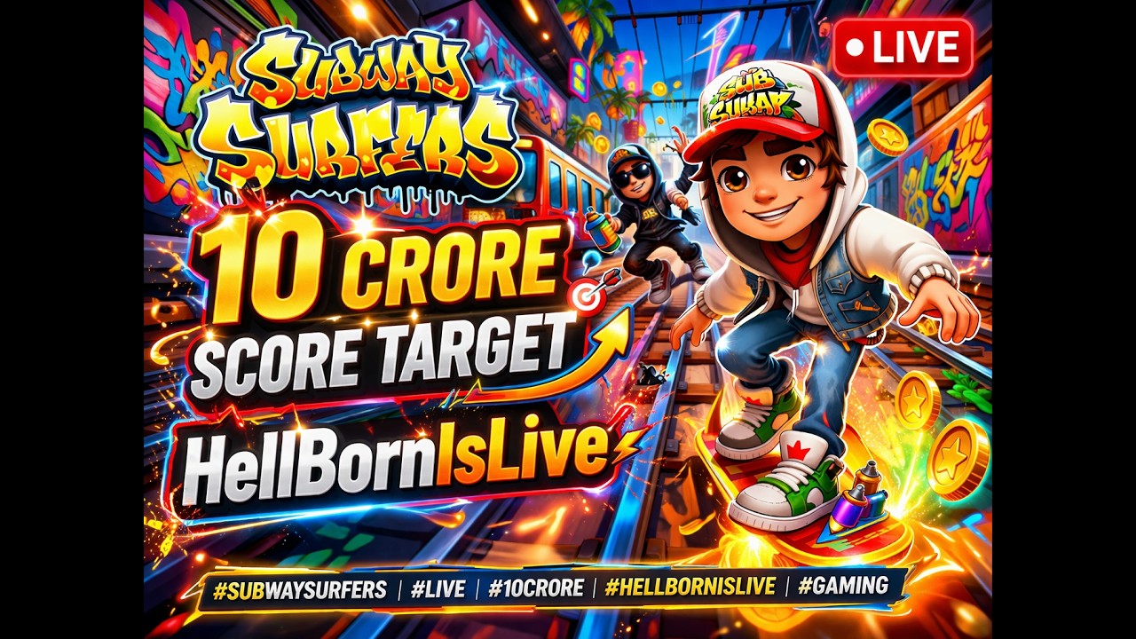 🔥 SUBWAY SURFERS LIVE 🔴 | 10 CR SCORE TODAY 😱 | HellBornIsLive #subwaysurfers #livestream #shorts