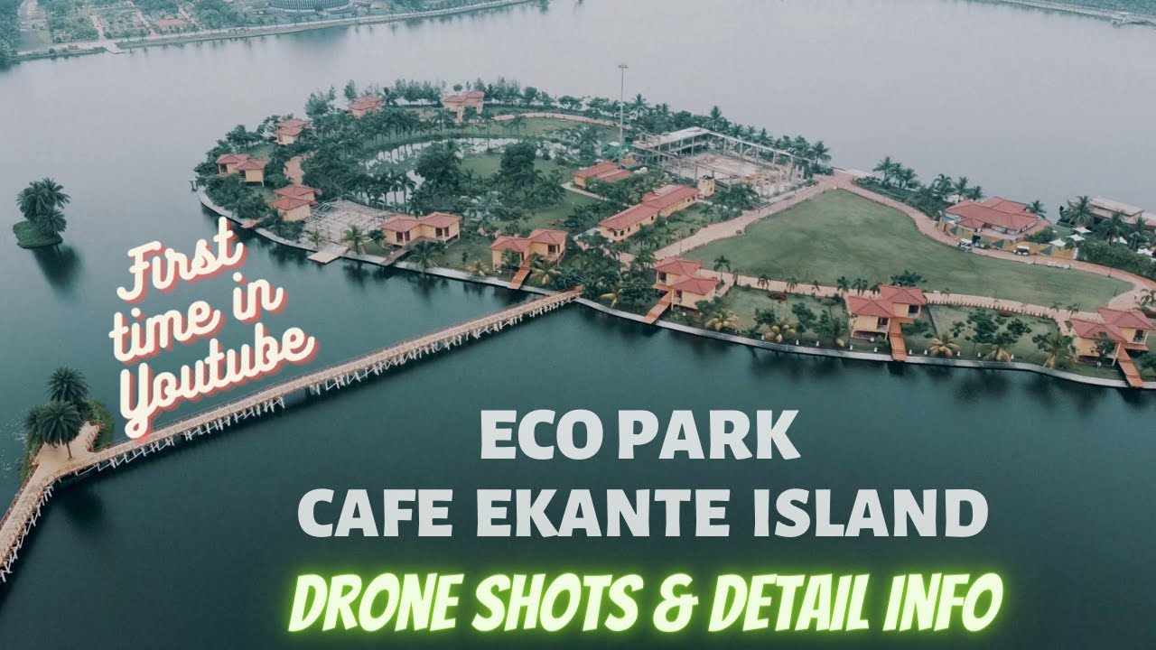 Eco Park Cafe Ekante Island Drone View | The Best Tourist spot in Kolkata drone shots & INFORMATIONS