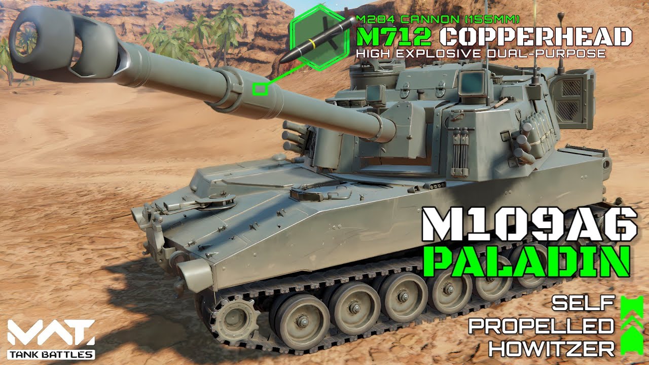 New Free Vehicle! M109A6 Paladin Self Propelled Howitzer Gameplay! | MWT Tank Battles