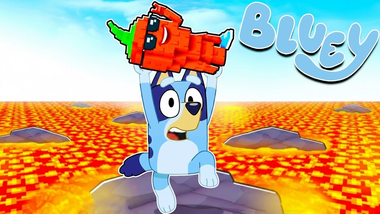 BLUEY SOBREVIVE a la LAVA para SALVAR a los BRAINROTS | Las Aventuras de BLUEY en ROBLOX!