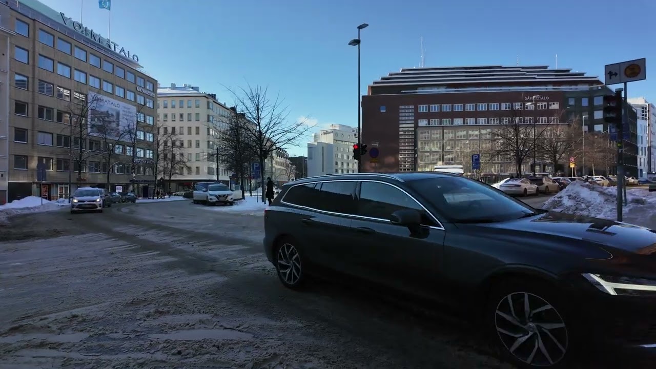 Helsinki Snow Walk ❄️🇫🇮 Magical Winter Walk in Finland | 4K Nordic Slow TV