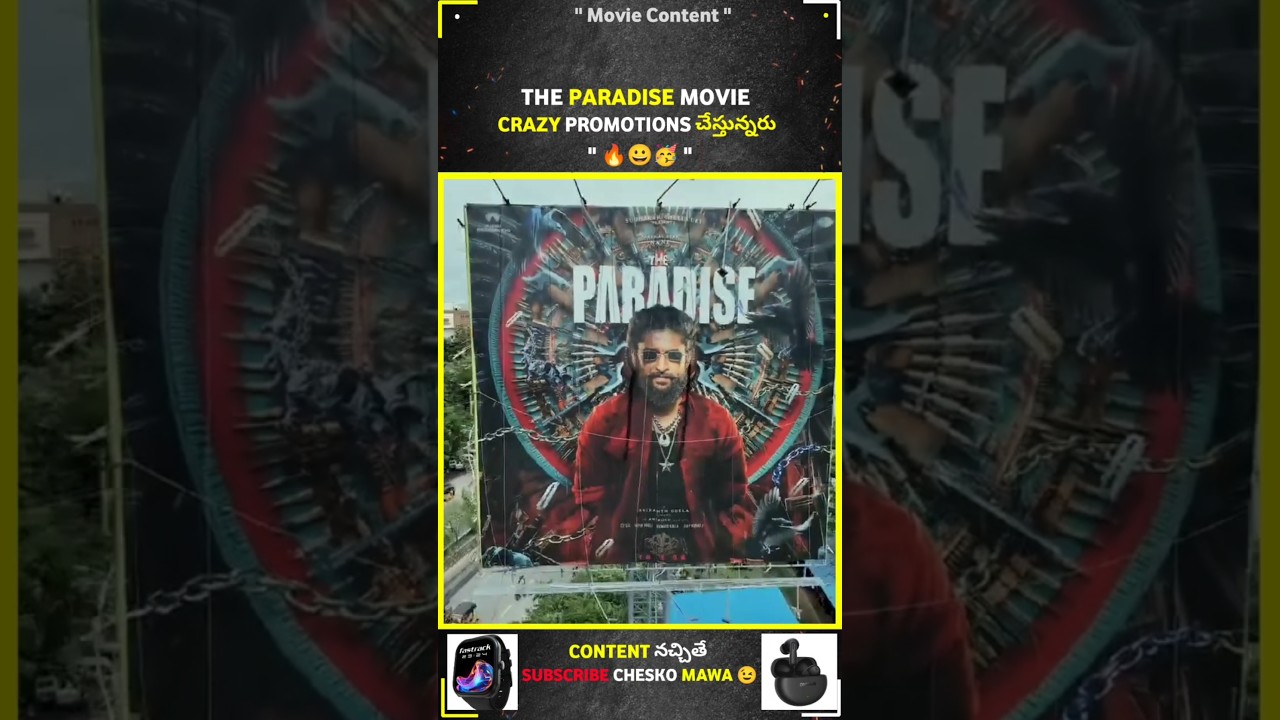 The Paradise Movie Crazy Promotions 😀🤭 #theparadise #movie #nani #srikanthodela