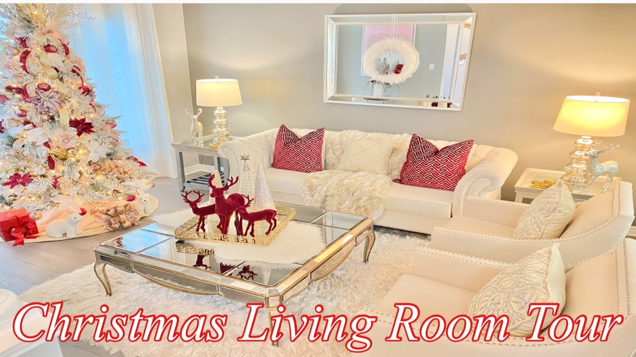 Christmas Living Room Tour | How to Decorate for Christmas | Holiday Home Decor