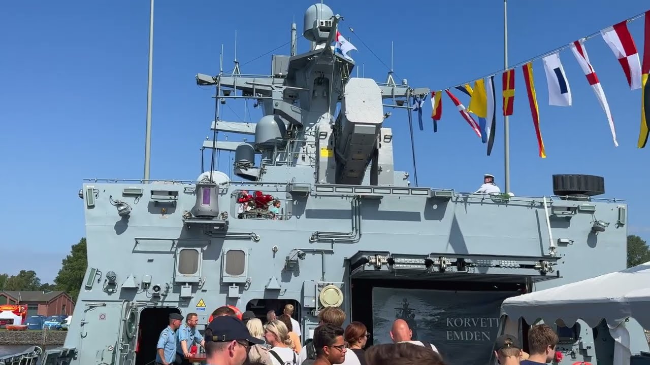 Korvette EMDEN (F 266) Open Ship Marinestützpunkt Hohe Düne 8.8.2025 Besichtigung der neuen Korvette