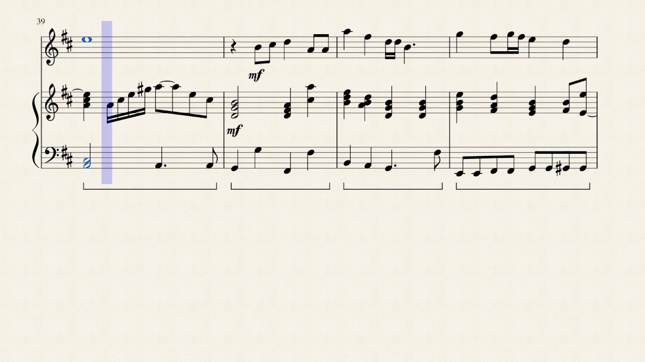 Can You Feel the Love Tonight C to D major (Piano and Violin)