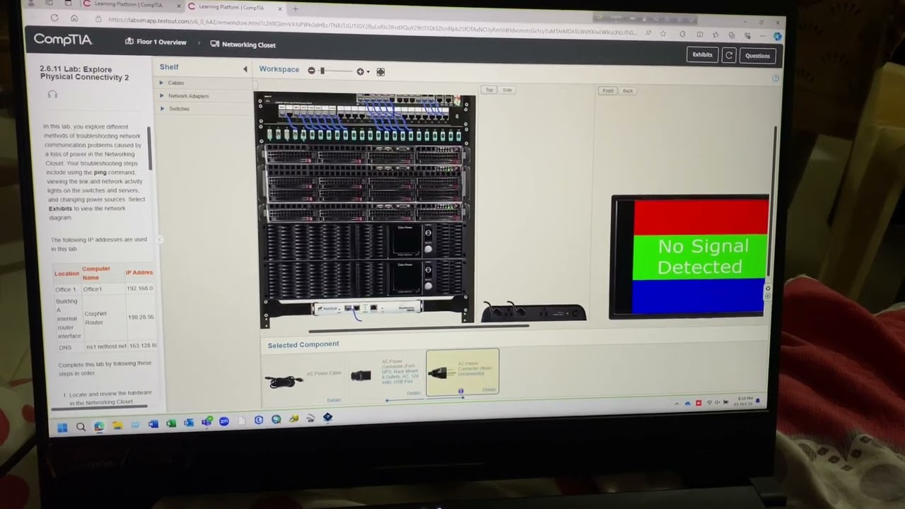 2.6.11 lab: Explore physical connectivity 2 Easiest wayyyyyyyyy