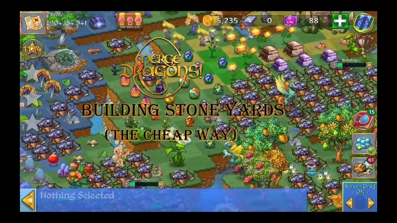 Merge Dragons Building stone yards (the cheap way)