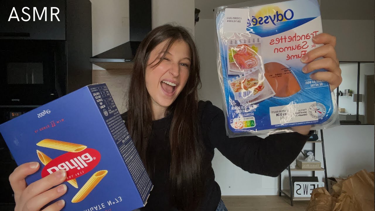 ASMR FR - RETOUR DE COURSES + QUELQUES IDEES DE REPAS