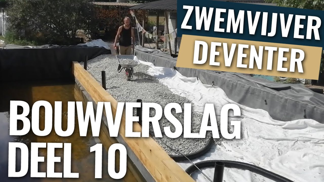 Zwaar werk, 10 big bags met grind | Bouwverslag zwemvijver Deventer deel 10