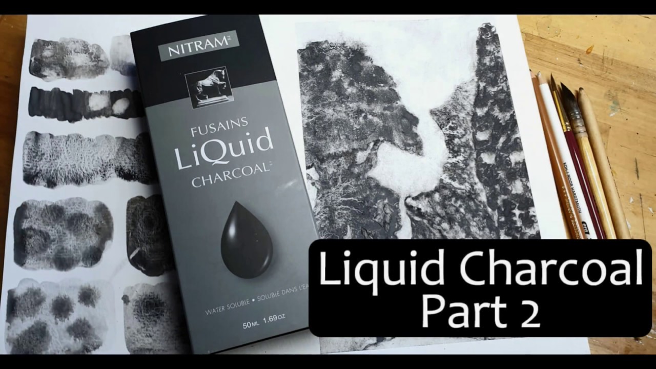 DEMO - painting with Nitram Liquid charcoal