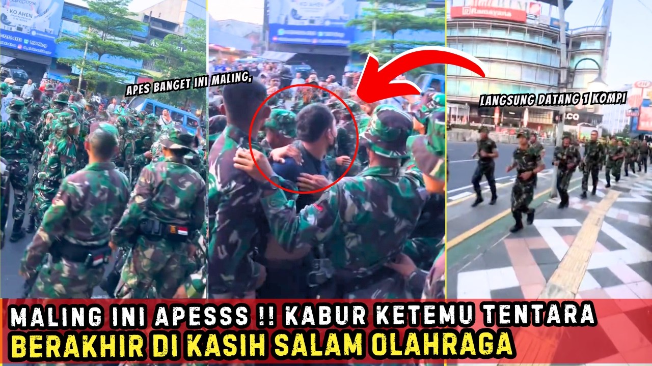 MALING TERSIAL TAHUN INI !! Ketemu Tentara, Berakhir Dapat Salam Olahraga - Momen Warga Apes