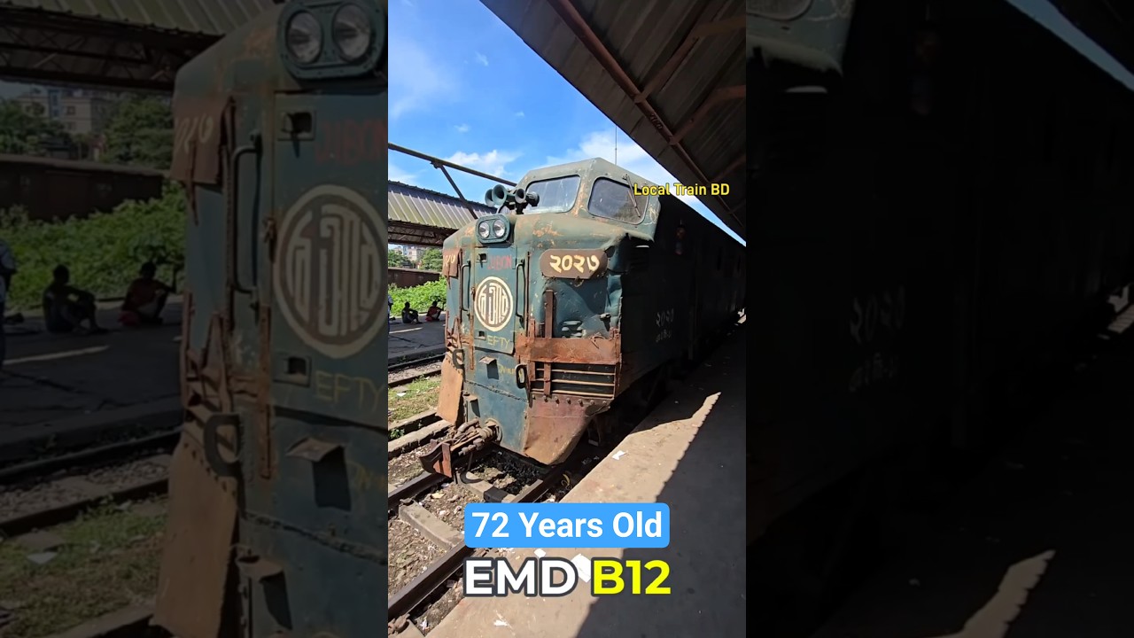 The oldest locomotive in Bangladesh Railway EMD B12. #emd #b12 #GM #shorts #canada