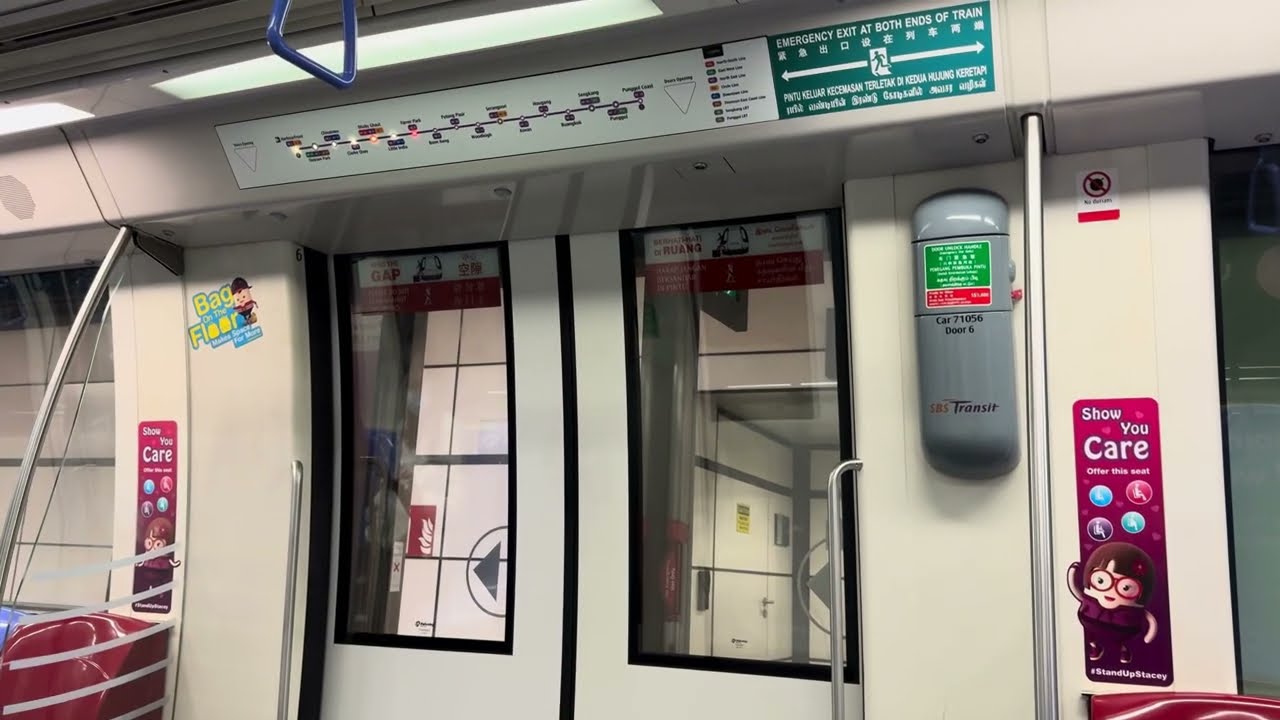 [Yellow LED + Delayed Announcements]SBS Transit C751C Set 7055/7056 Boon Keng to Outram Park