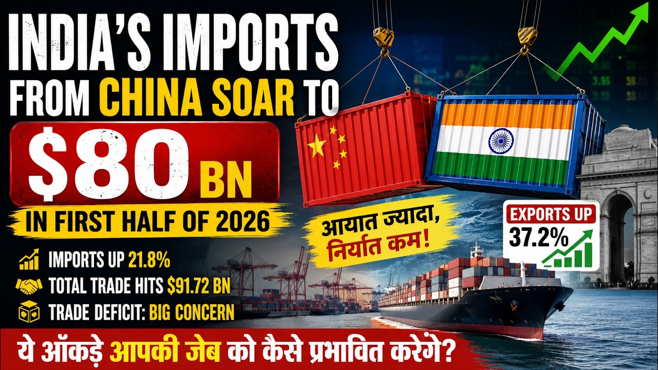 India Imports Record $80 Billion from China in 2026 | Trade Deficit Explained | India-China Trade