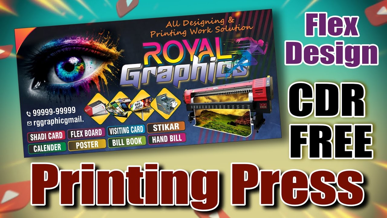 How to Make Flex Banner Design | Printing Press Banner Design | CDR File Download | CoralDRAW Tips ✔