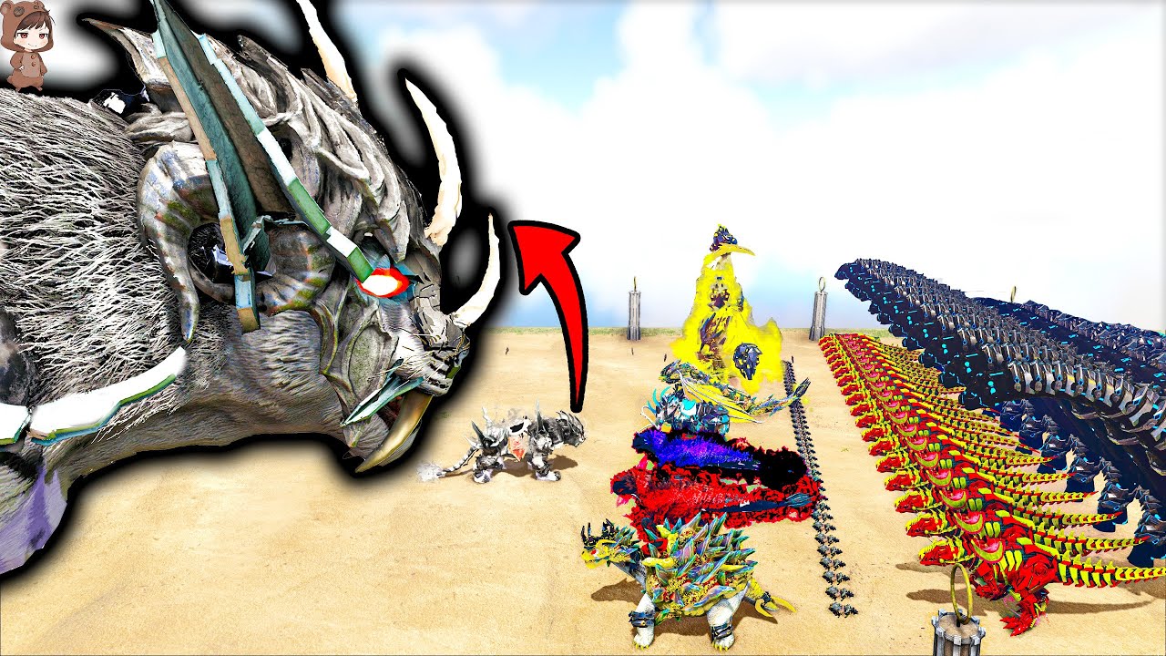 Myth-Bloodbath White Tiger VS Myth Creatures | ARK Mod Battle Ep.234