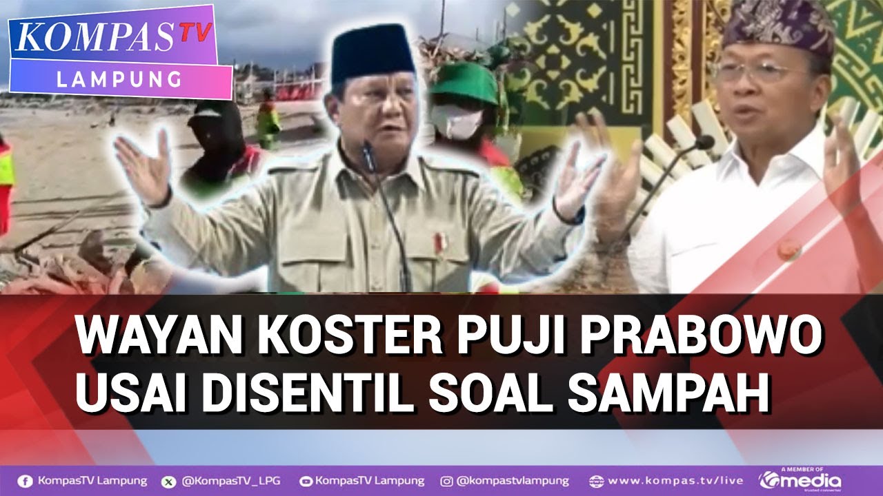 Gubernur Bali Wayan Koster Puji Prabowo Usai Disentil soal Sampah